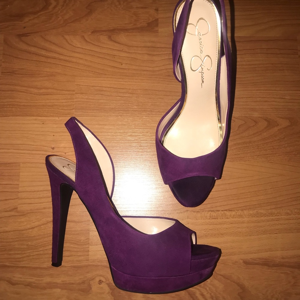Magenta Suede Jessica Simpson Slingbacks